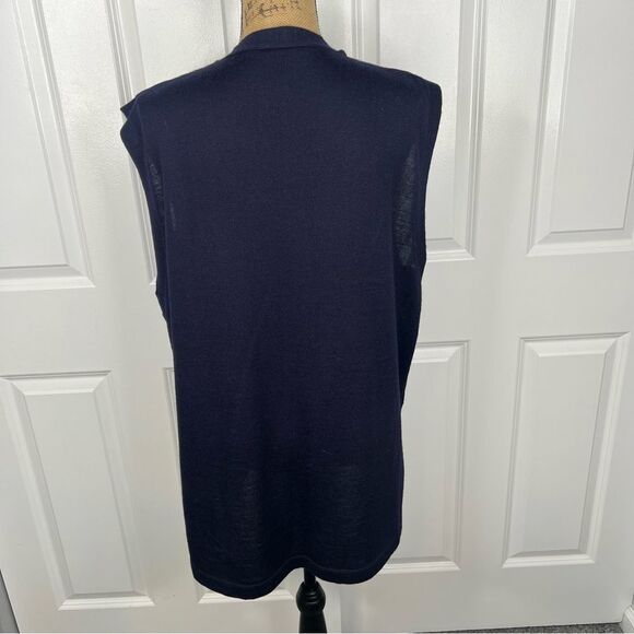 Sz OS Elvi Vintage Black Purple Floral Embroidered Sweater Vest - Picture 5 of 10